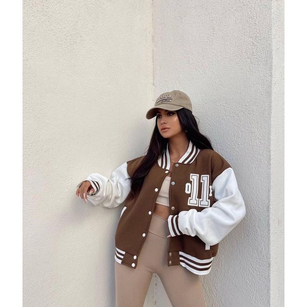 Clothing Casual Fashion Printed Sweatshirt Thickened Versatile Top Long-Sleeved Baseball Uniform-image