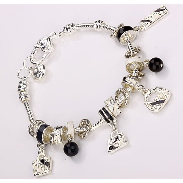 Fine Jewelry 925 Silver Women Love//Angle Gift Bracelets Crystal Bead Charm Bracelets