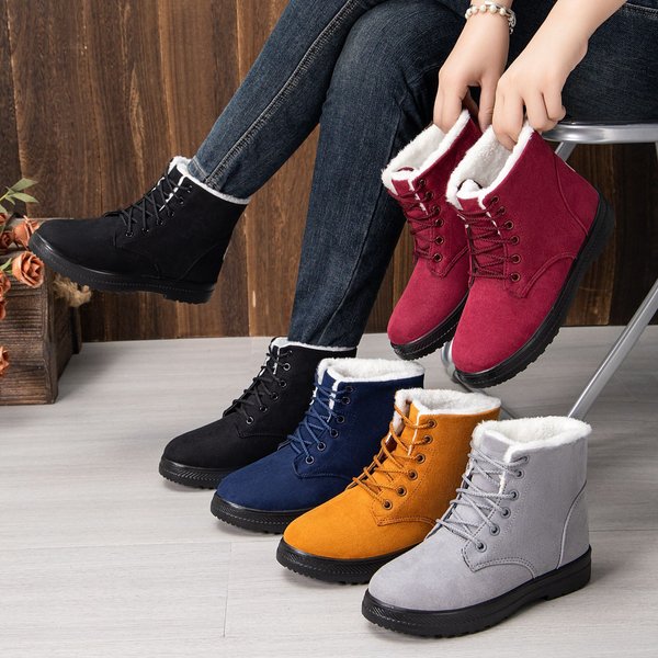 25 Cotton Shoes, Snow Boots, Warm And Versatile Boots, Women's Fleece And Thickened Cotton Boots-image