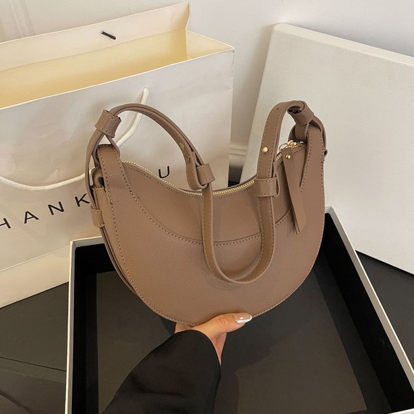 Women's Bags Polene Crescent Bag Light Luxury Underarm Bags Hot Sale High End Splicing Shoulder Messenger Bag