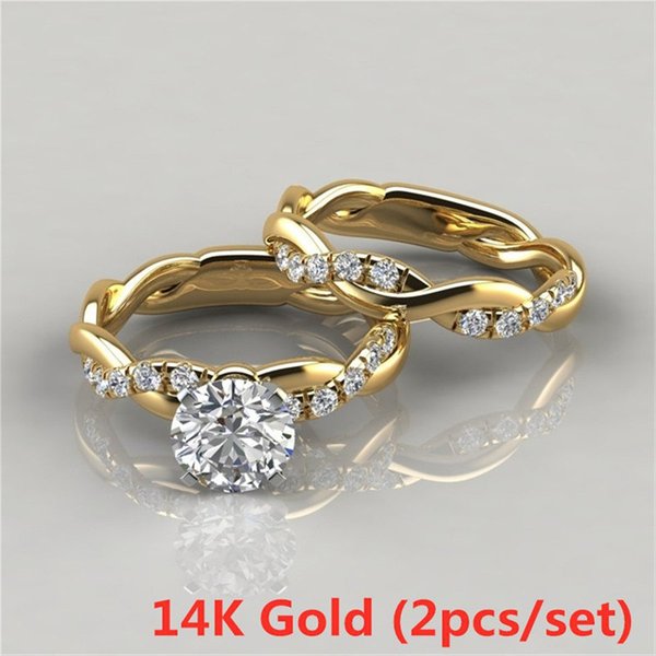 Longrui New Fried Dough Twists Fashion Twisted Diamond Engagement Wedding Ring For Women-image