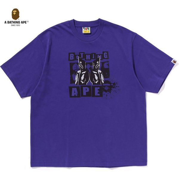 A Bathing Ape 2026 New Bape Logo Printed Pure Cotton Short Sleeved T-Shirt Top-image