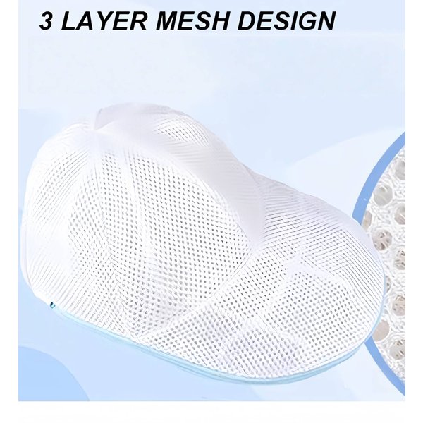 Hat Washing Bag - Baseball Cap Washer Protector For Machine Wash, Anti-Deformity Laundry Mesh-image