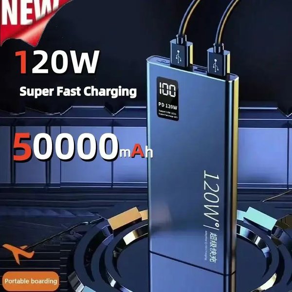 120W Super Fast Charging 30000 Mah Bank With 100% Sufficient Capacity Power Supply For Various Mobile Phones-image