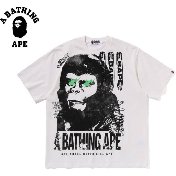 A Bathing Ape Ape Man⋆ Printed Pattern Men's Short Sleeved T-Shirt-image