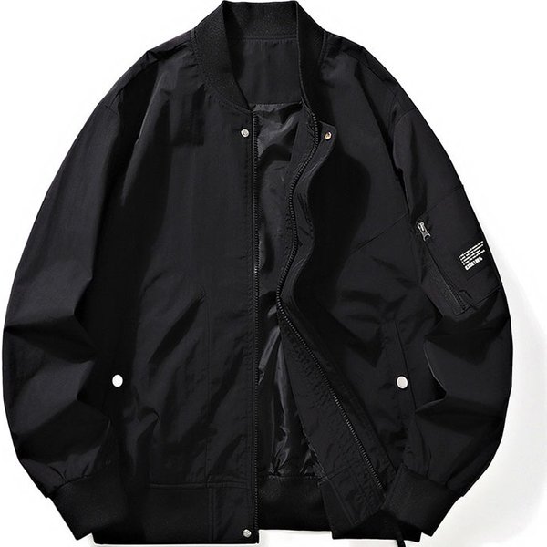 Spring And Autumn New Men's Flight Jacket Loose Multi Pocket Workwear Casual Stand Up Collar Jacket Coat Trendy-image