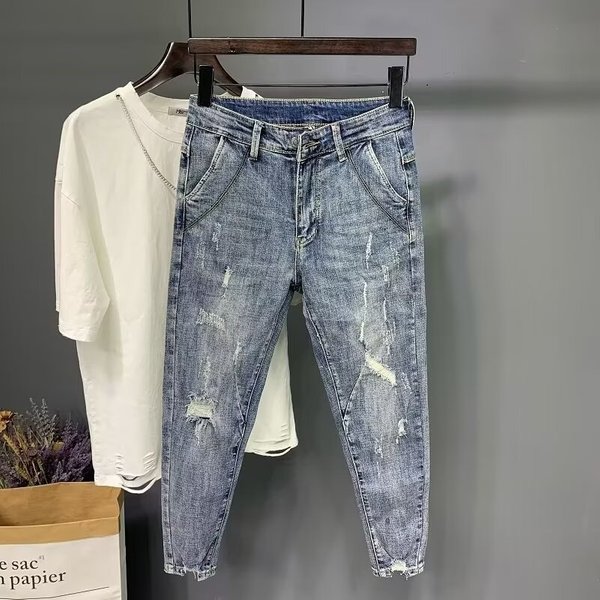 Men's Clothing Men's Style Slim Fit Stretch Tapered Jeans Casual Versatile All Seasons For Formal & Casual For Mental-image