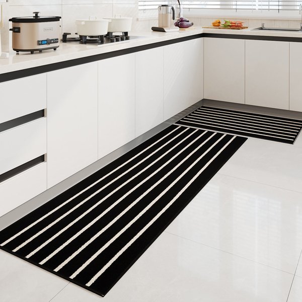 Home & Garden Velvet Kitchen Floor Mat Household Water Absorbing Non Slip Foot Mat Oil Proof And Wiping Resistant Dirt Resistant Foot Mat Door Mat-image