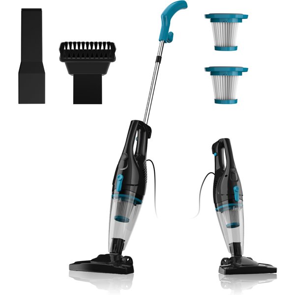 Blue Corded Stick Vacuum Cleaner – 2-In-1 Handheld & Floor Cleaning With Hepa Filtration-image