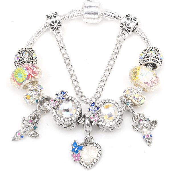 Charm Bracelets Fashion Exquisite Bracelets Pan's New Diy Colorful Love Crystal Diamond Beads-image