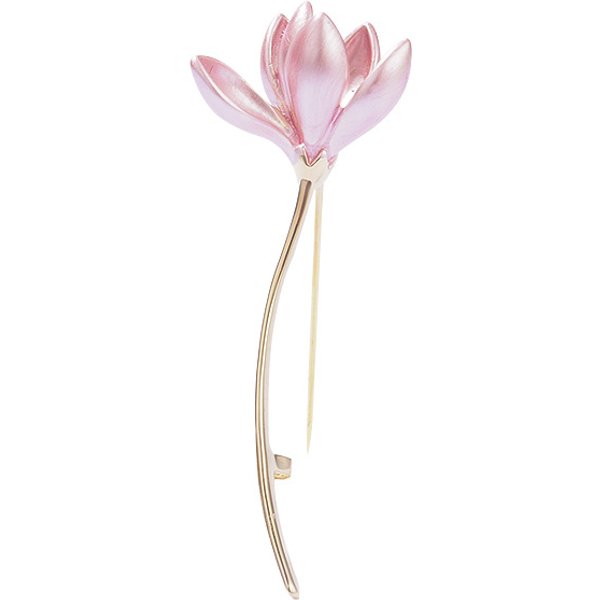 Retro Chinese Style Versatile Lotus Flower Brooch for Women's Water Lilies Gentle Style Ins Sweater Cardigan Clip for Autumn and Winter
