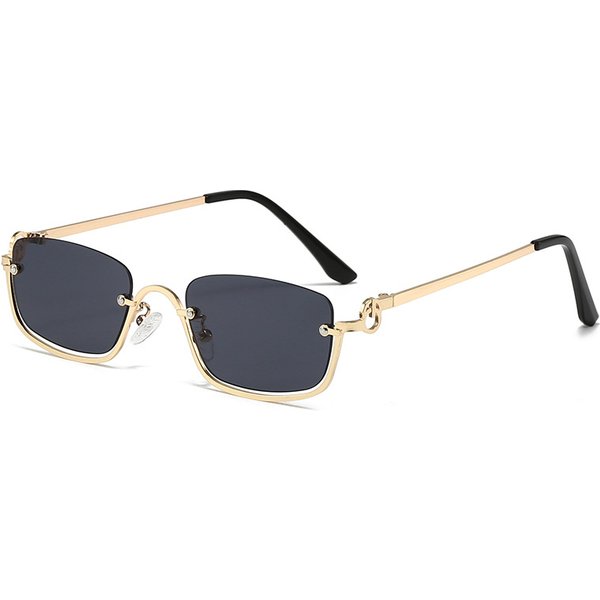 New Arrivals Metal Rectangular Women Sunglasses Fashion Brand Half Frame Square Ladies Sun Glasses Vintage Eyewear Gafas De Sol