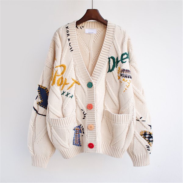 Women's fashion niche lazy loose women's sweater jacket