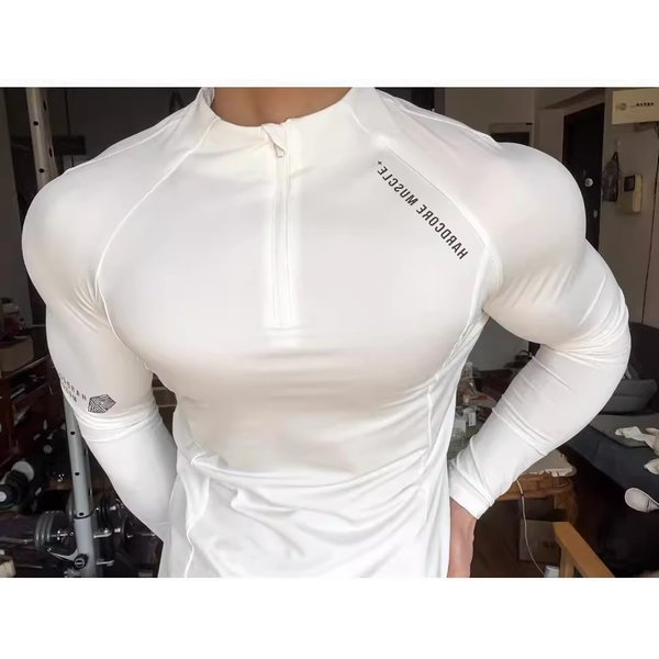 Technology Series Sports Fitness Cycling Men's Running Long Sleeved Tight Fitting Clothing High Elasticity Quick Drying-image