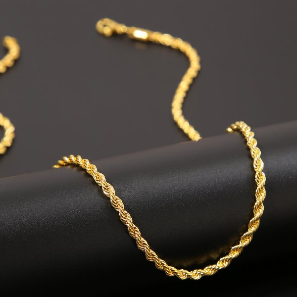 Ready Stock Classic Rope Width 3 Mm Stainless Steel Cuban Chain Necklace For Men Women Jewelry-image