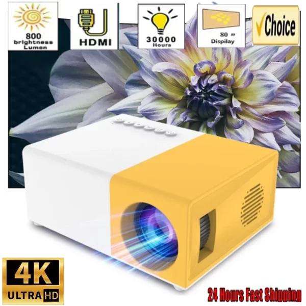 YG300 Mini Projector Able Home Theater Smart Tv Laser Beamer 3D Cinema Led Videoprojector For 4K 1080P Movie Via Hd-image