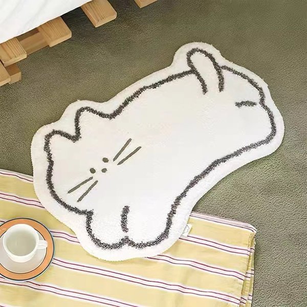 Cartoon Living Room Sofa Coffee Table Small Carpet Simple Bedroom Bedside Floor Mat Bathroom Door Absorbent Foot Mat Bay Window Mat-image