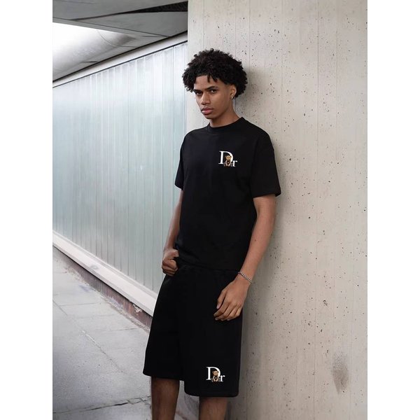 Short DéContracté Hip-Hop Brodé Patchwork Pour Homme – Short De Basket-Ball Ample En Tricot Respirant Pour Streetwear (Noir, Gris, S-XXL)-image