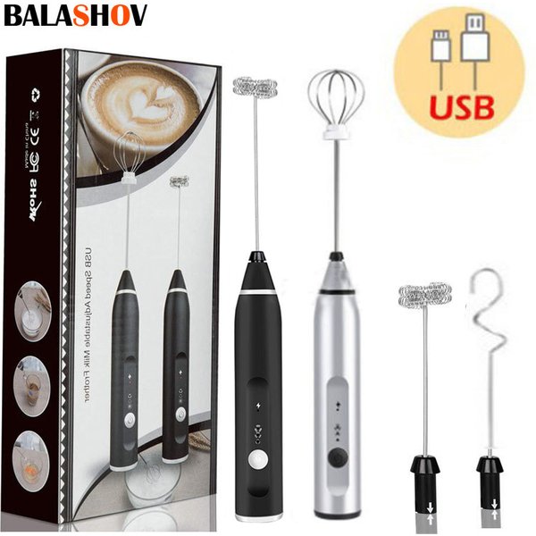 Electric Milk Frothers Handheld Wireless Blender Usb Mini Coffee Maker Whisk Mixer Cappuccino Cream Egg Beater Food Blender-image