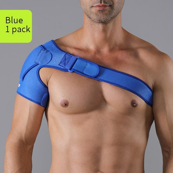 Jingba Adjustable Shoulder Support Brace - Breathable Compression Sleeve For Sports Injury Relief, Gym, Running, Basketball & Weightlifting-image