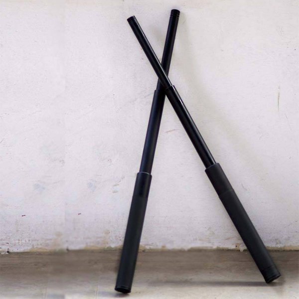 Three-Section Telescopic Baton, Vehicle-Mounted Self-Defense Baton, Alloy Steel Baton, New Standard Mechanical Baton-image