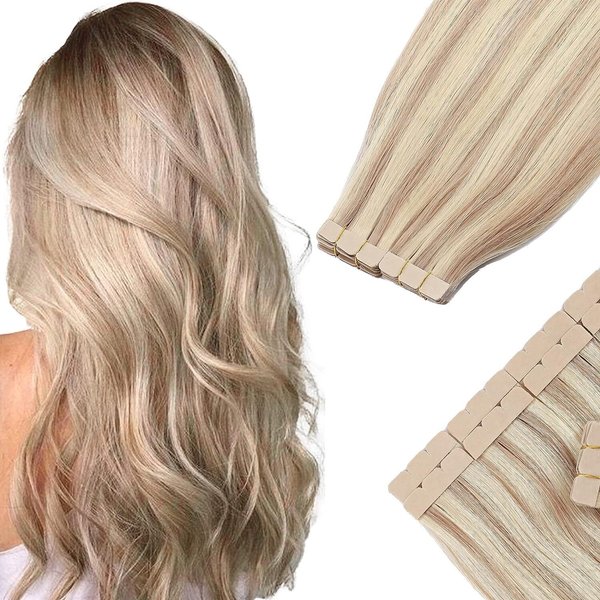 Tape In Human Hair Extensions 100% Remy Natural Human Hair 12-26 Inch Straight Extensions Seamless Skin Weft Adhesive For Women