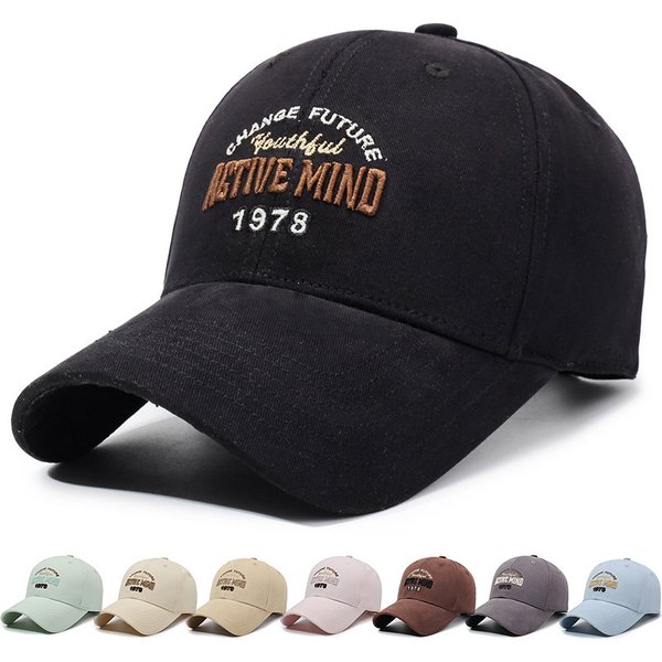 New Brushed Baseball Women, Trendy Letter Embroidery American Style Hard Brim Sun Hat, Spring And Summer Outdoor