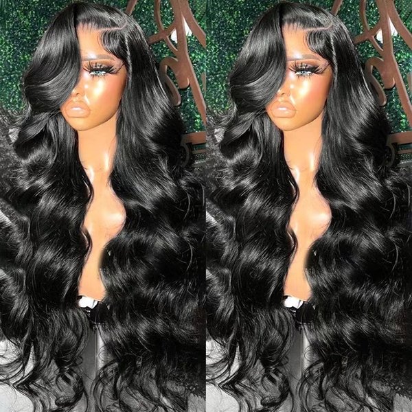 Big Wave Wig Long Curly Hair Female Fashion Big Curly Black Wig Headgear Front Lace Wig