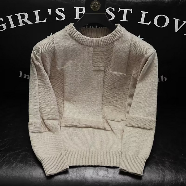 Men's Cosy Minimalist Knitted Sweatshirt