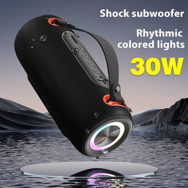 30W Portable Bluetooth Speaker With Rgb Lights - IPX6 Waterproof, High-Quality Sound For Outdoor Use-image