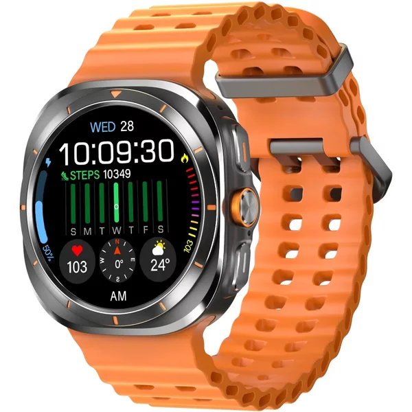 For Samsung 7 Ultra Gps Compass Nfc Smart Watch Outdoor Sports Man Amoled Bt Call IP68 Galaxy 6 Upgraded Smartwatch-image