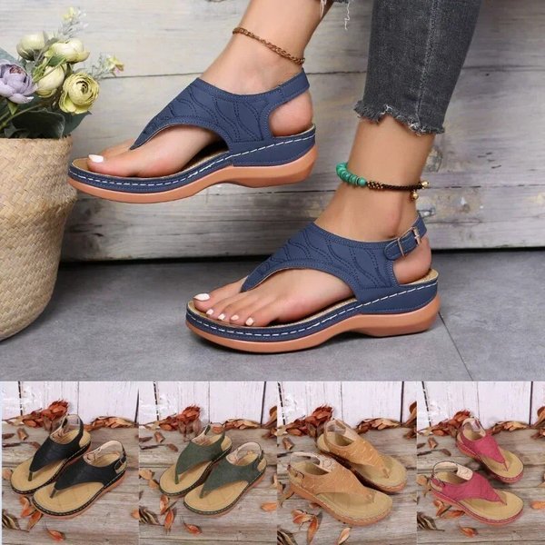 New Roman Style Buckle Belt Female Breathable Women Sandals Summer Open Toe Platform Lightweight Shoes-image