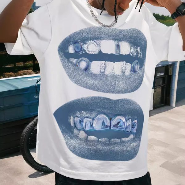Men's Clothing Short Sleeve Loose Hip Hop Street Casual Couple T Shirt
