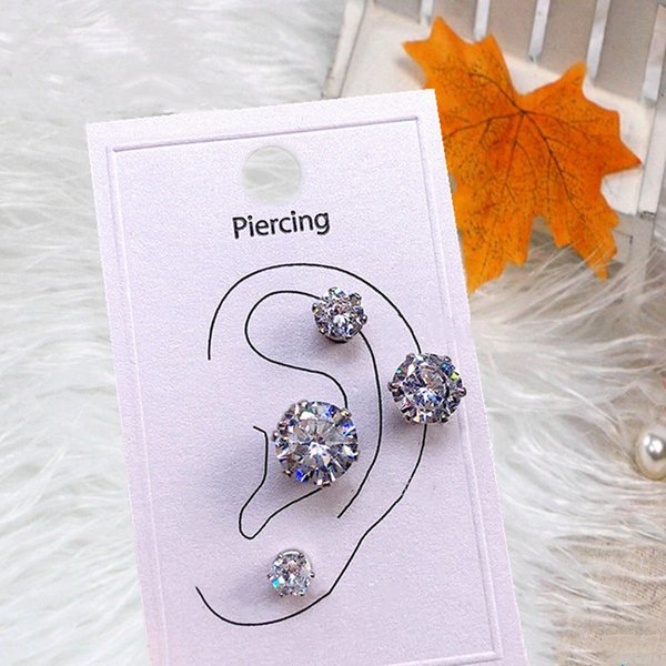 Temperament Ear Clip Without Ear Holes Female Flash Diamond Zircon Ear Nail Magnet Ear Fossa Ear Nail Simple Ear Clip Ear Nail Men-image