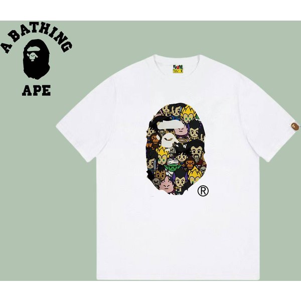 A BATHING APE BAPE-BAPE X Dragon Ball SUPER Collaboration Cartoon Pattern Short Sleeved T-shirt Made Of Pure Cotton Fabric