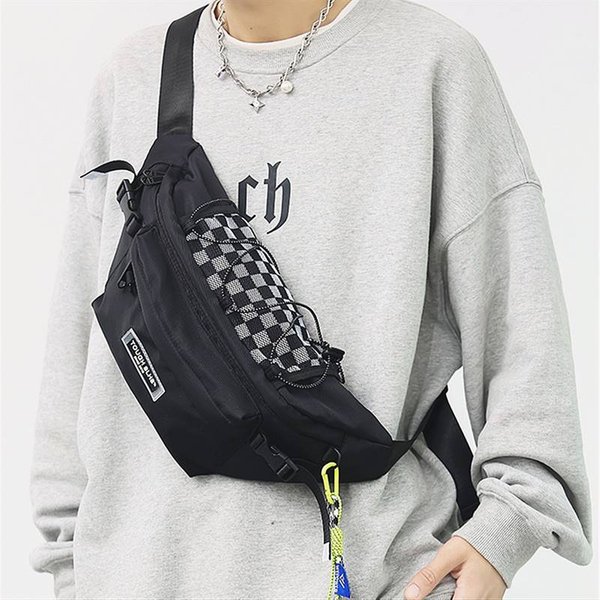 Chest Ins, Small Crossbody Men's Backpack, Trendy Brand, Single Shoulder Bag, Women's Sports Satchel, Casual Waist Bag