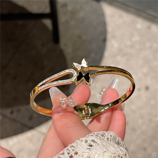 Ins Style Butterfly Bracelet Jojo Double-Layer Open Bracelet Female Light Luxury Female Design Sense Jewelry-image