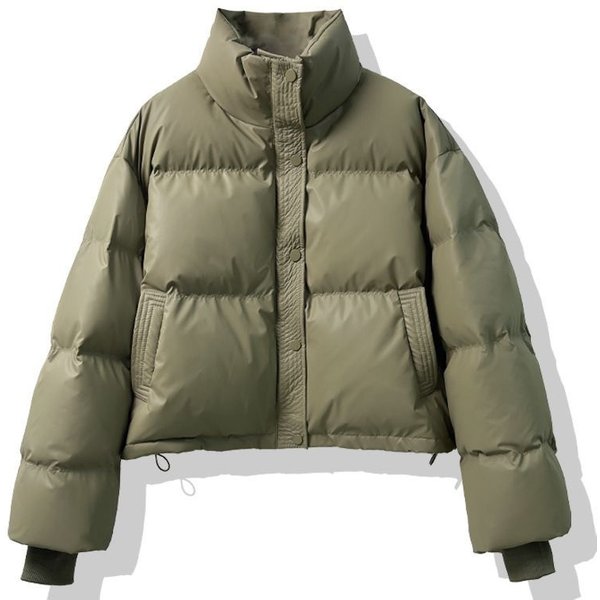 Women's Clothing Disposable PU leather new cotton jacket for women short style 2024 new loose thickened pu jacket small size cotton jacket trendy