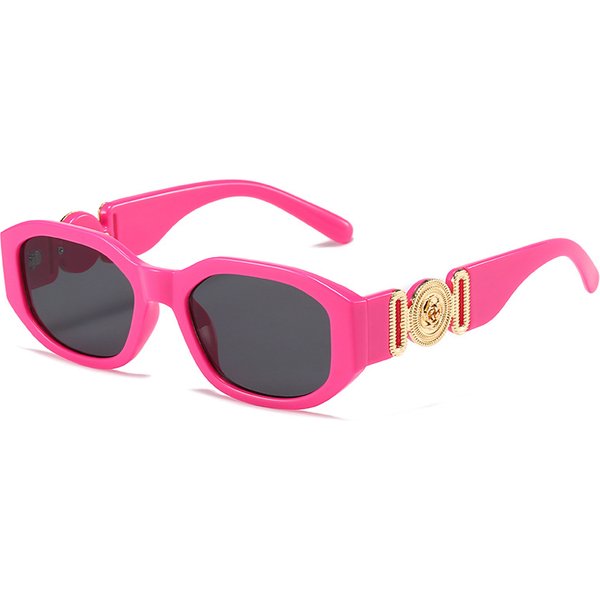 Trendy Small Square Frame Sunglasses For Women European American Style Polygonal Personalized Pattern UV400 Protection