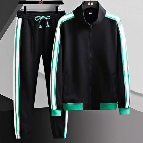 New Fashion Casual Sports Set Handsome Men's Sports Basketball Hoodie And Pants Two Piece Set-image