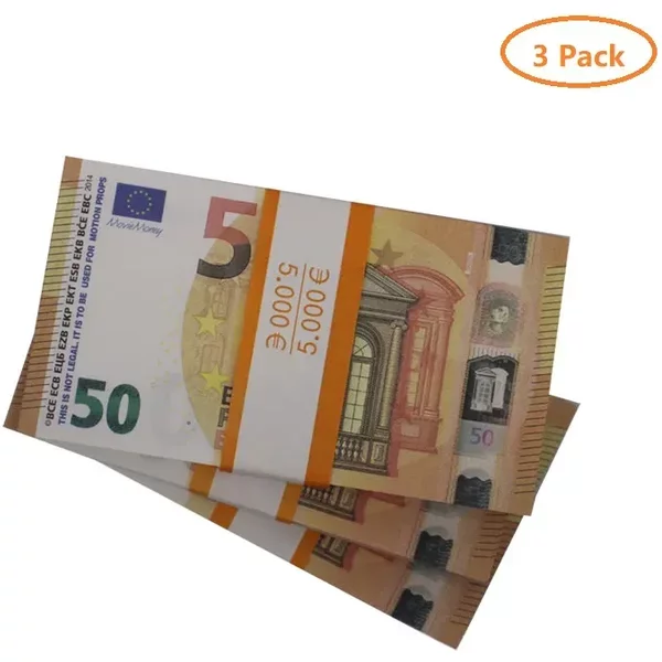 Wholesale Faux Billet 10 50 100 200 500 Euro Prop Toy Copy Money Fake Banknotes 100Pcs/Pack For Game Jam Event-image