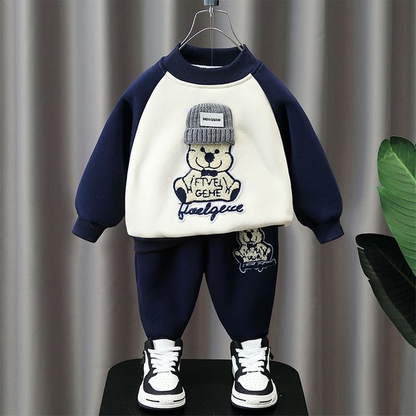 Kids'clothing Children's Casual Fashion Sports Suit Trend Two-Piece Set-image