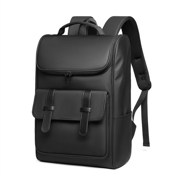 Black New 2024 Backpack Men's Trendy Large Capacity Backpack Casual Student Backpack Computer Backpack-image