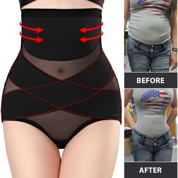 High waist tummy tuck pants, waist reduction corset, hip lift, slimming underwear for women, postpartum tummy reduction, cross restraint corset