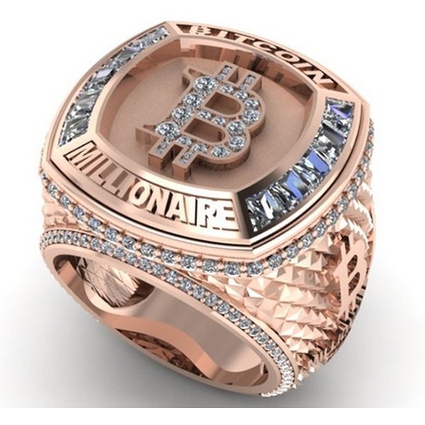 Fashion Business Men's Luxury Diamond Luxury Jewelry Classic Dollar Hand Carved Ring-image