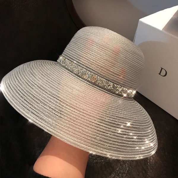 Summer Women's Foldable Beach Hat Versatile Travel Sun Protection UV Protection Straw Hat-image