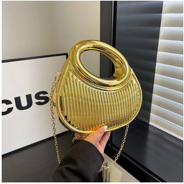 Women's Clutches Bags Hand-held Shoulder Bag For Women, Pleated, Personalized Casual Crossbody Bag, Solid-color Design Bag For Women
