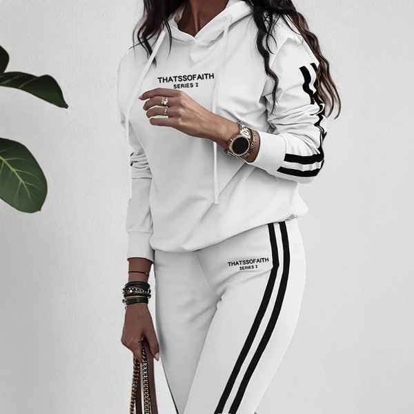 Women's Clothing Spring And Autumn Fashion Casual Two Piece Sportswear-image