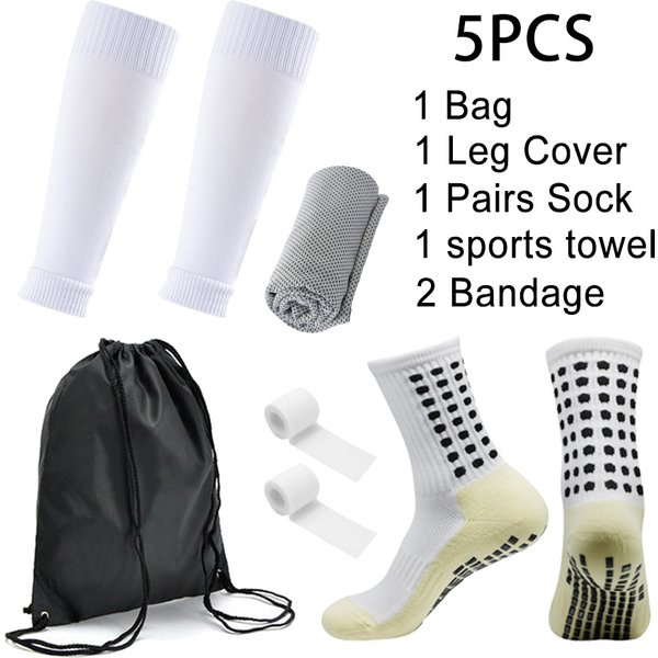 Sports Equipment Football Socks Non Slip Sports Socks Cold Towel Socks Knee Pads Bandages Outdoor Sports Backpack