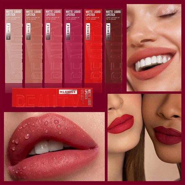 6-Color Velvet Matte Lip Gloss, Non Stick To Cup Lip Gloss, Matte, Waterproof, Long-Lasting, And Not Easy To Fade Lipstick-image